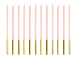 Fødselsdagslys, Pink, 14 cm (12 Stk.)