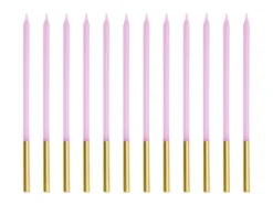 Fødselsdagslys, Violet, 14 cm (12 Stk.)