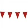 Flagguirlande, Metallic Rød Vimpler 10M