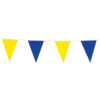 Flagguirlande 10M med Blå & gule vimpel flag (30cm X 20cm)