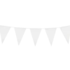 Flagguirlande 10M med hvide vimpel flag (30cm X 20cm)