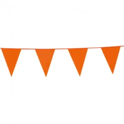 Flagguirlande 10M med orange vimpel flag (30cm X 20cm)