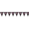 Flagguirlande 4M med Sparkling 30 År vimpel flag (sort & pink)