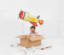 Flyvemaskine Folieballon, 91 x 39 cm
