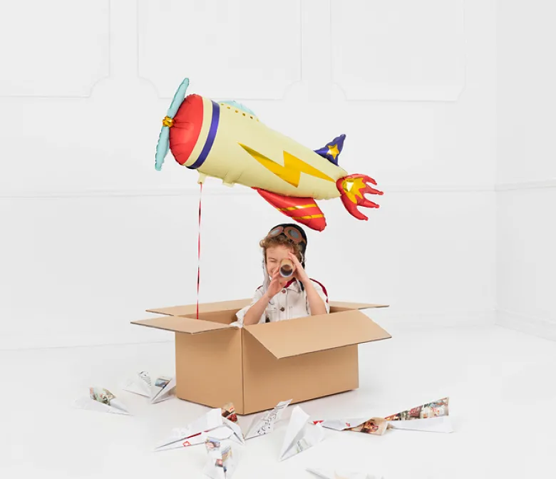 Flyvemaskine Folieballon, 91 x 39 cm