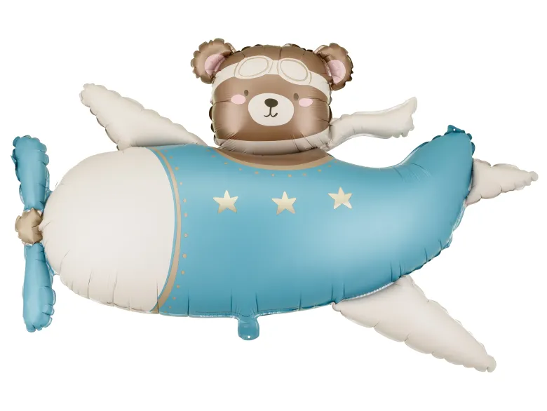 Folieballon Bamse pilot Blå - 94 x 61 cm
