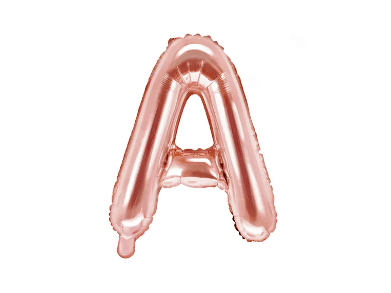 Folie Ballon Bogstaver ''A'', 35 cm, Rosegold