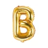 Folie Ballon Bogstaver ''B'', 35 cm, Guld