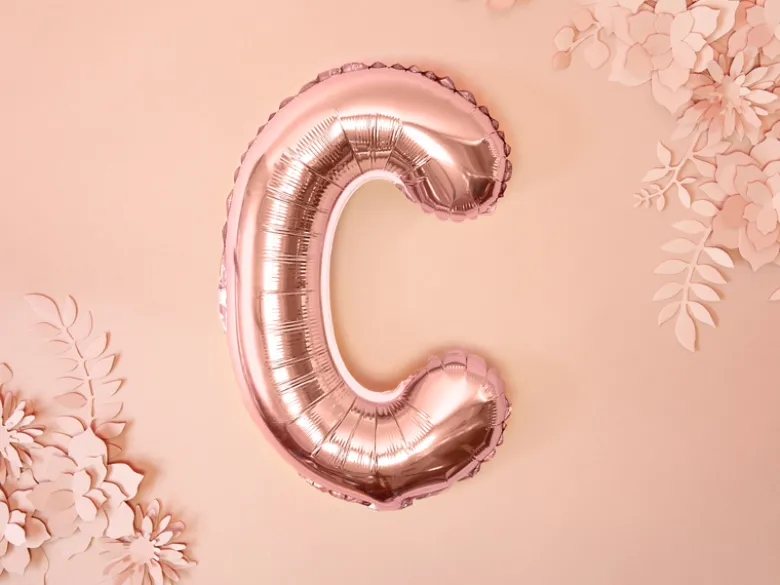 Folie Ballon Bogstaver ''C'', 35 cm, Rosegold