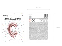 Folie Ballon Bogstaver ''C'', 35 cm, Rosegold