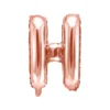 Folie Ballon Bogstaver ''H'', 35 cm, Rosegold
