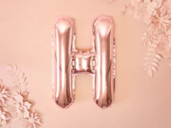 Folie Ballon Bogstaver ''H'', 35 cm, Rosegold