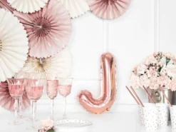 Folie Ballon Bogstaver ''J'', 35 cm, Rosegold
