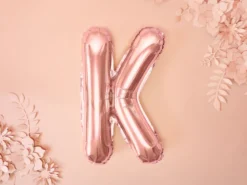 Folie Ballon Bogstaver ''K'', 35 cm, Rosegold