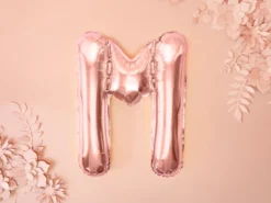 Folie Ballon Bogstaver ''M'', 35 cm, Rosegold