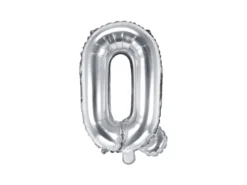 Folie Ballon Bogstaver ''Q'', 35 cm, Sølv