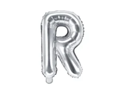 Folie Ballon Bogstaver ''R'', 35 cm, Sølv