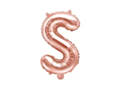 Folie Ballon Bogstaver ''S'', 35 cm, Rosegold