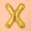 Folie Ballon Bogstaver ''X'', 35 cm, Guld