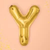 Folie Ballon Bogstaver ''Y'', 35 cm, Guld