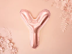 Folie Ballon Bogstaver ''Y'', 35 cm, Rosegold