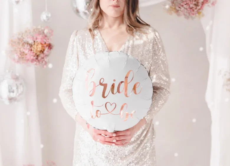 Folie Ballon Bride To Be 45 cm, Hvid