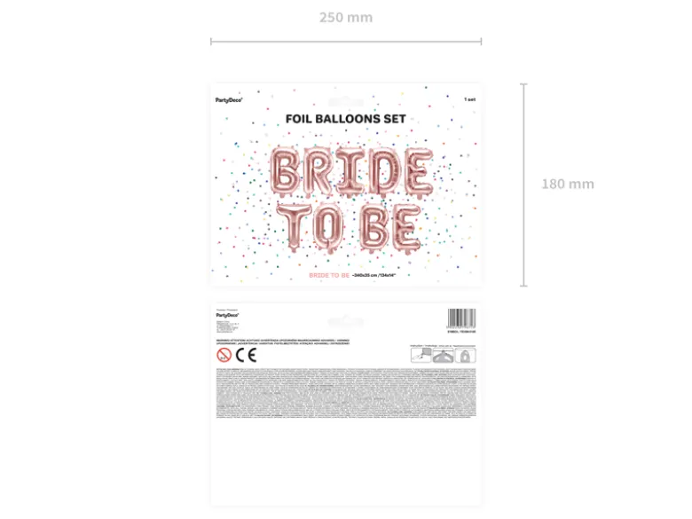 Folie Ballon Bride To Be, 340 X 35 cm, Rosegold