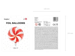 Folie Ballon Candy, 35 cm, Rød