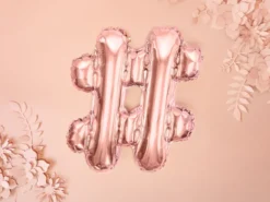 Folie Ballon #, 35 cm, Rosegold