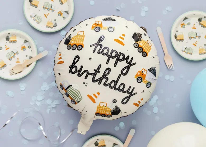 Folie Ballon ""Construction"", 45 cm, Mix