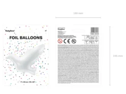 Folie Ballon Due, Hvid, 77 X 66 cm