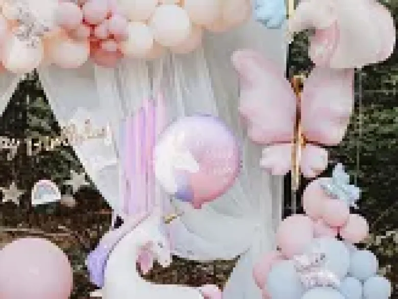Folieballon Enjhørning "Happy Birthday"