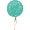 Folie Ballon - Faux Glitter Cirkel i Grøn, 43 cm