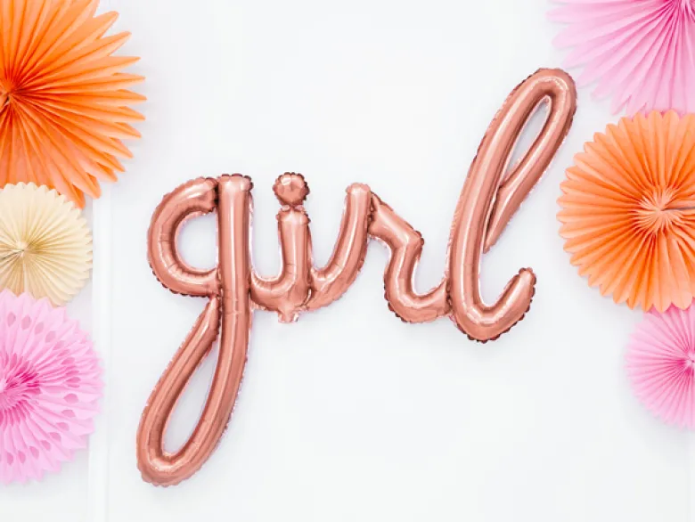 Folie Ballon Girl, Rosegold, 77 X 70 cm