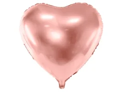 Folie Ballon Hjerte, 45 cm, Rosegold