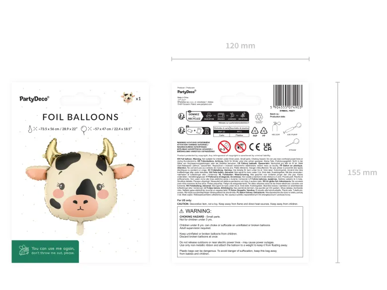 Folieballon Ko – 57 x 47 cm