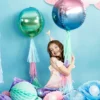 Folie Ballon Ombre Ball, Blå Og Grøn, 35 cm