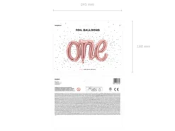 Folie Ballon One, 66 X 37 cm, Rosegold