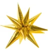 Folie Ballon Stjerne 3D, 95 cm, Guld