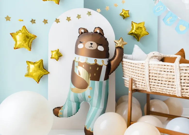 Folie Ballon Stjerner, 12 cm, Guld (25 Stk.)
