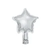Folie Ballon Stjerner, 12 cm, Sølv (25 Stk.)