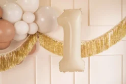 Folie Ballon Tal ''1'', 72 cm, Beige