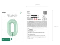 Folie Ballon Tal ''0'', 72 cm, Grøn