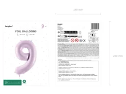 Folie Ballon Tal ''9'', 72 cm, Lilla