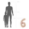 Folie Ballon Tal ''4'', 72 cm, Lyserød