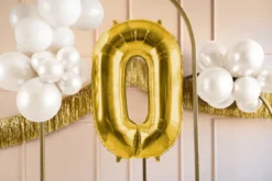 Folie Ballon Tal ''0'', 72 cm, Lys Guld
