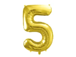 Folie Ballon Tal ''5'', 72 cm, Lys Guld