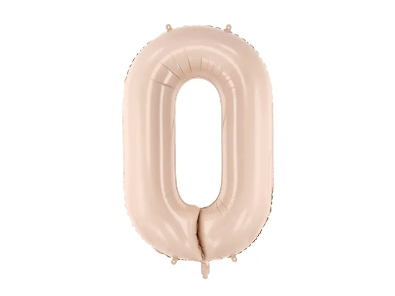 Folie Ballon Tal ''0'', 72 cm, Mørk Beige