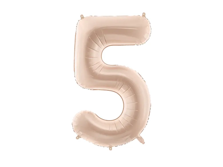 Folie Ballon Tal ''5'', 72 cm, Mørk Beige