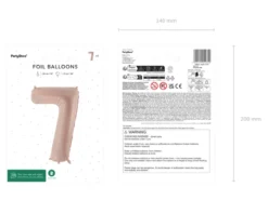 Folie Ballon Tal ''7'', 72 cm, Mørk Beige